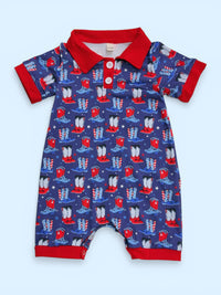 WESTERN PATRIOTIC BABY ROMPER W/ SNAPS