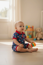 WESTERN PATRIOTIC BABY ROMPER W/ SNAPS