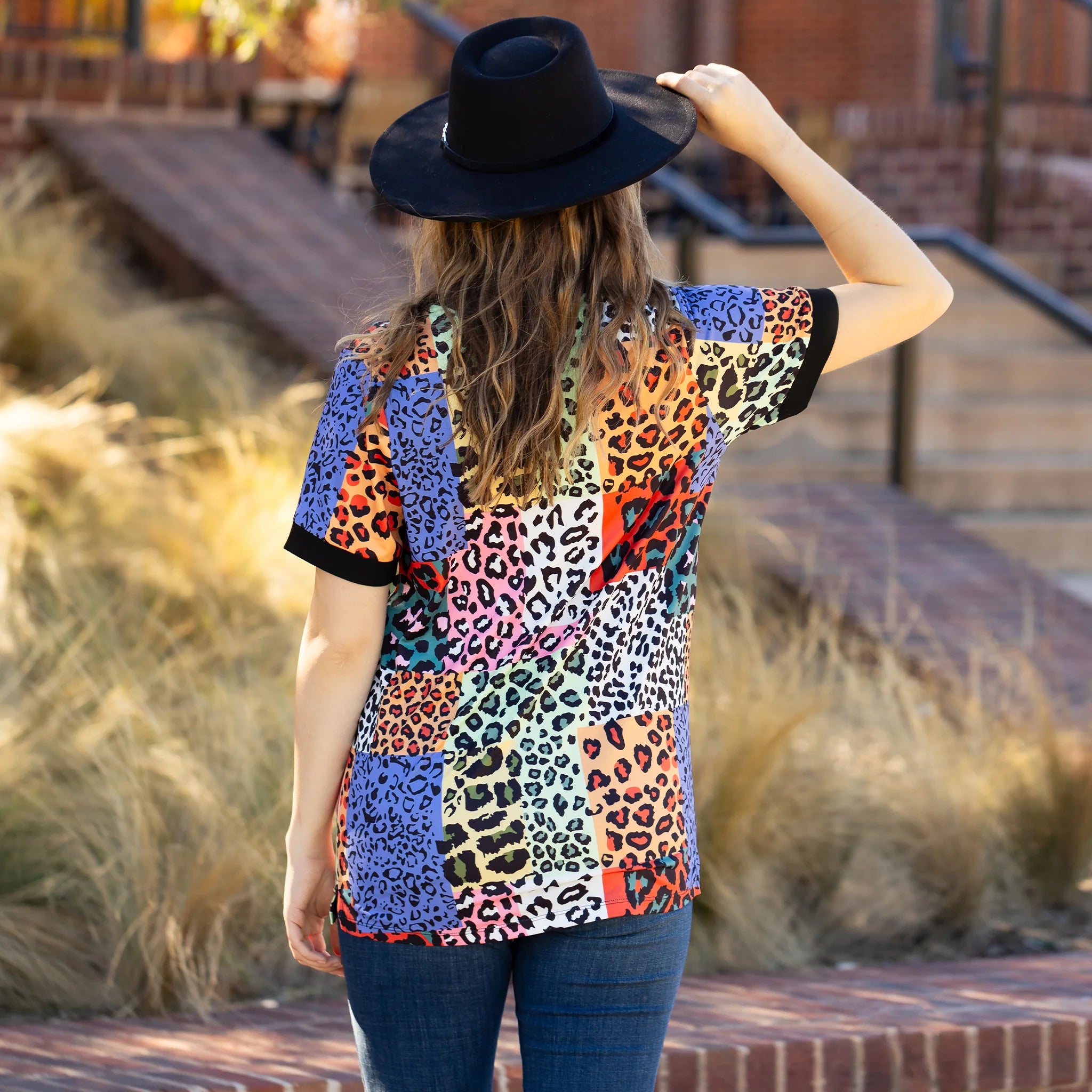 Multi Leopard Print Top