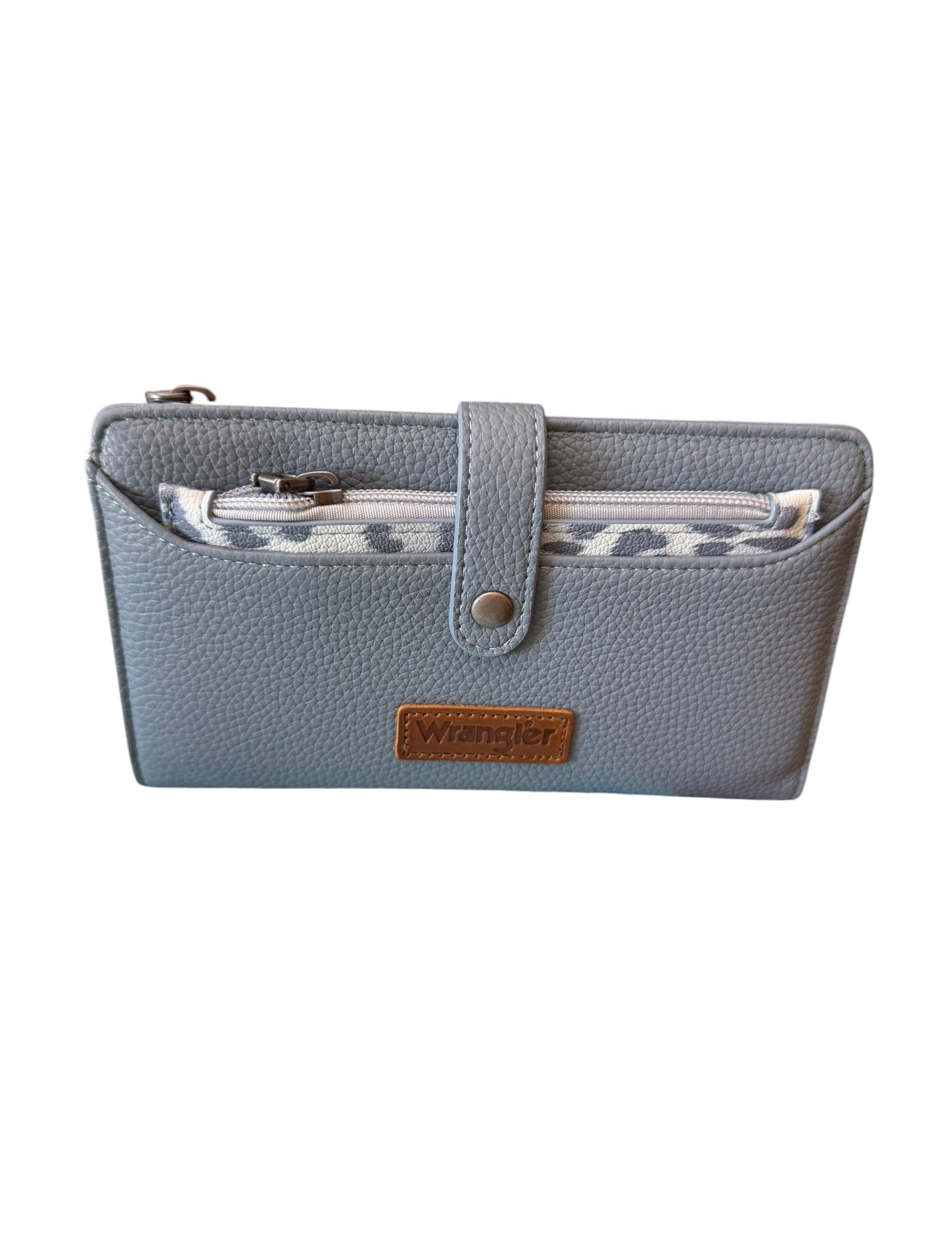 Wrangler Western Bi-Fold RFID Wallet/Wristlet with Detachable Pouch