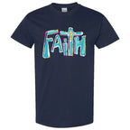 Painted Faith front print-Navy Graphic Tee