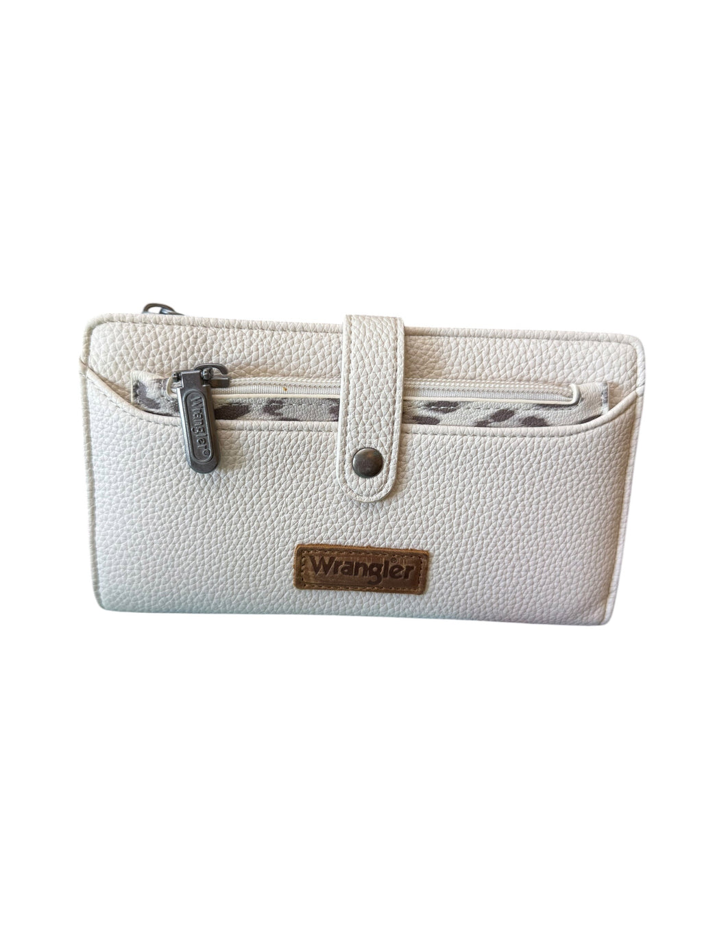 Wrangler Western Bi-Fold RFID Wallet/Wristlet with Detachable Pouch