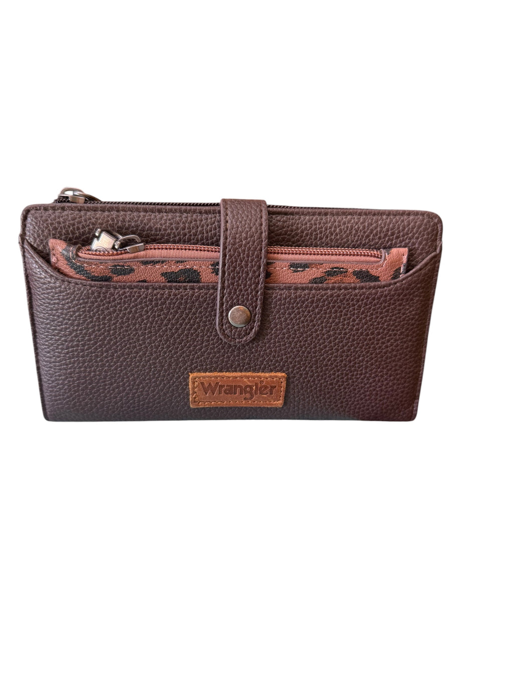 Wrangler Western Bi-Fold RFID Wallet/Wristlet with Detachable Pouch