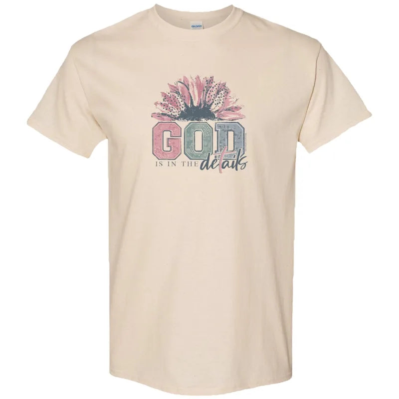 God Is In The Details - Natural Graphic Tee