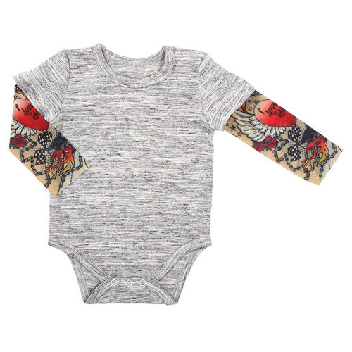 Tattoo Snapshirt Grey 6-12 Mo