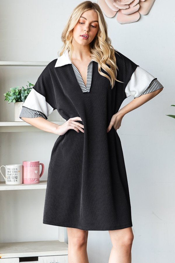 Short Sleeve Dress - Black