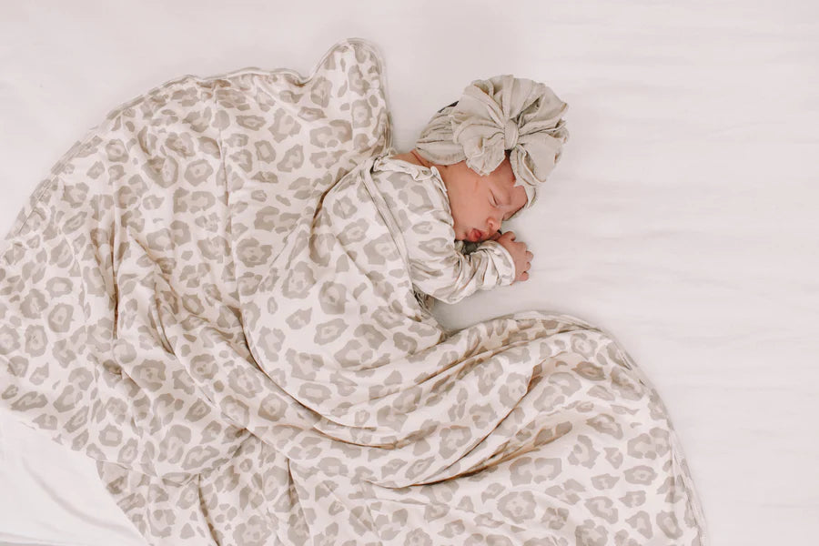 Natural Leopard Swaddle