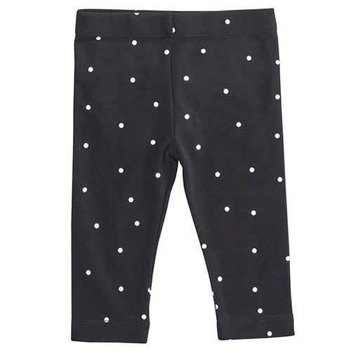 Polka Dot Bow Legging 0-6 Mo