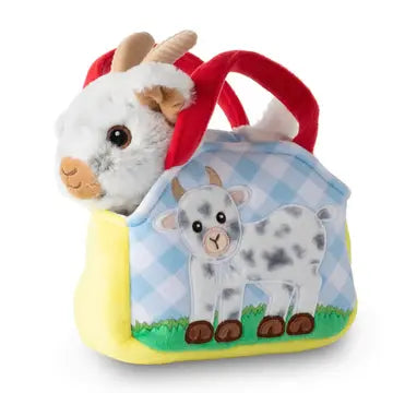 Wearable Purse & 9" Plush Goat Farm Plush & Gift