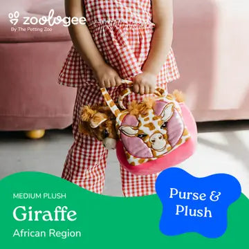 Plush Animal Set with Purse - 9" Giraffe