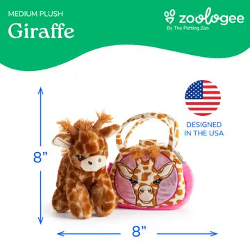Plush Animal Set with Purse - 9" Giraffe