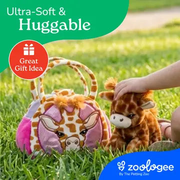 Plush Animal Set with Purse - 9" Giraffe