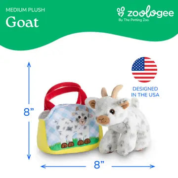 Wearable Purse & 9" Plush Goat Farm Plush & Gift