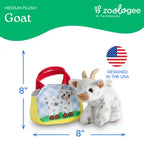 Wearable Purse & 9" Plush Goat Farm Plush & Gift
