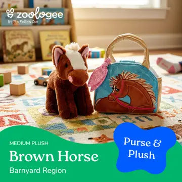 Purse & Plush Brown Horse Farm/Barnyard Animal