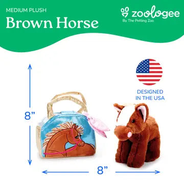 Purse & Plush Brown Horse Farm/Barnyard Animal