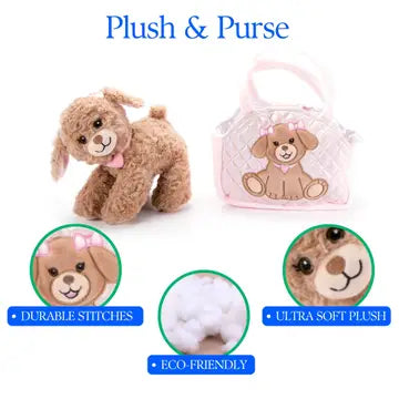 Purse & Plush Dog Scruffy/Labradoodle