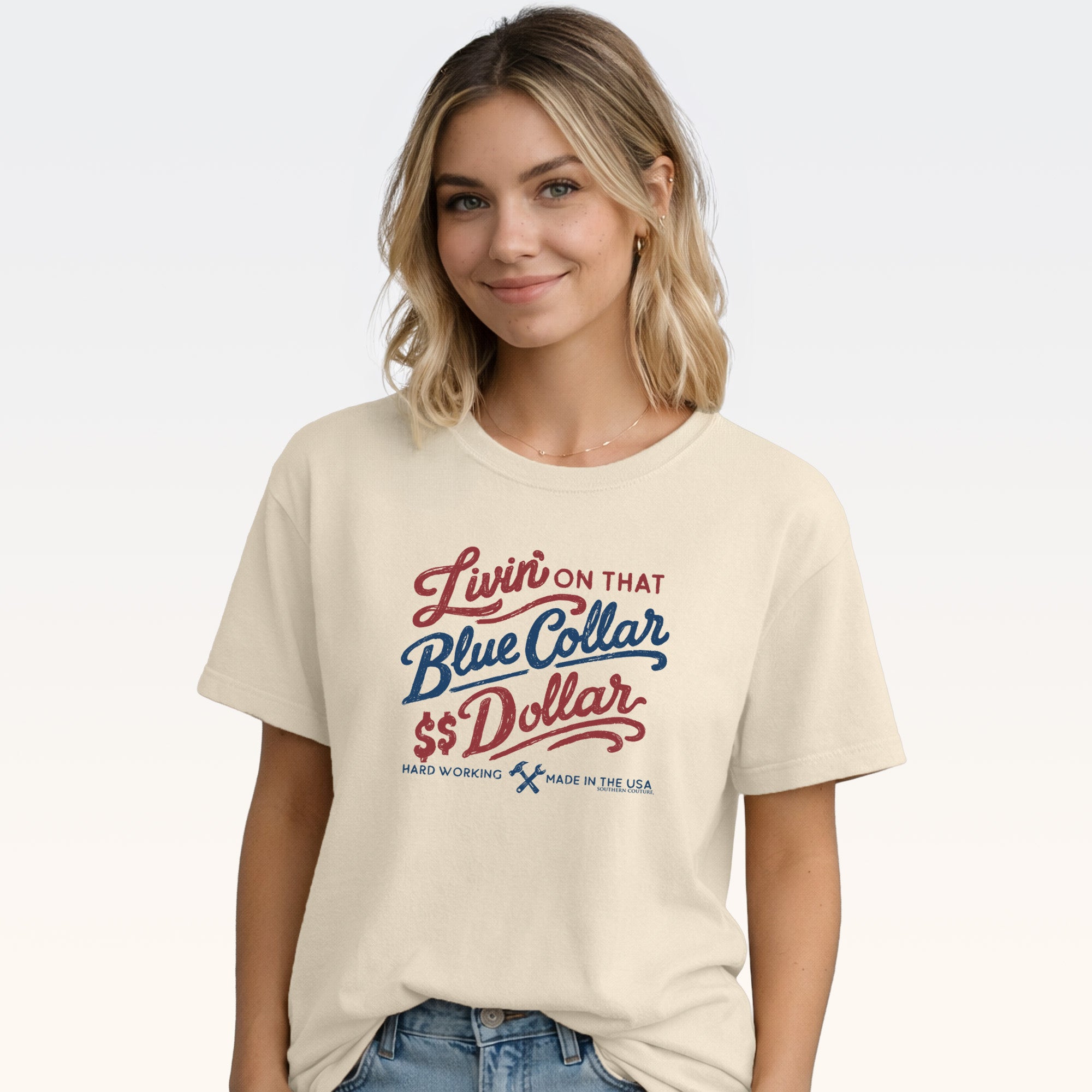 SC Soft Blue Collar Dollar - Natural - PrePack