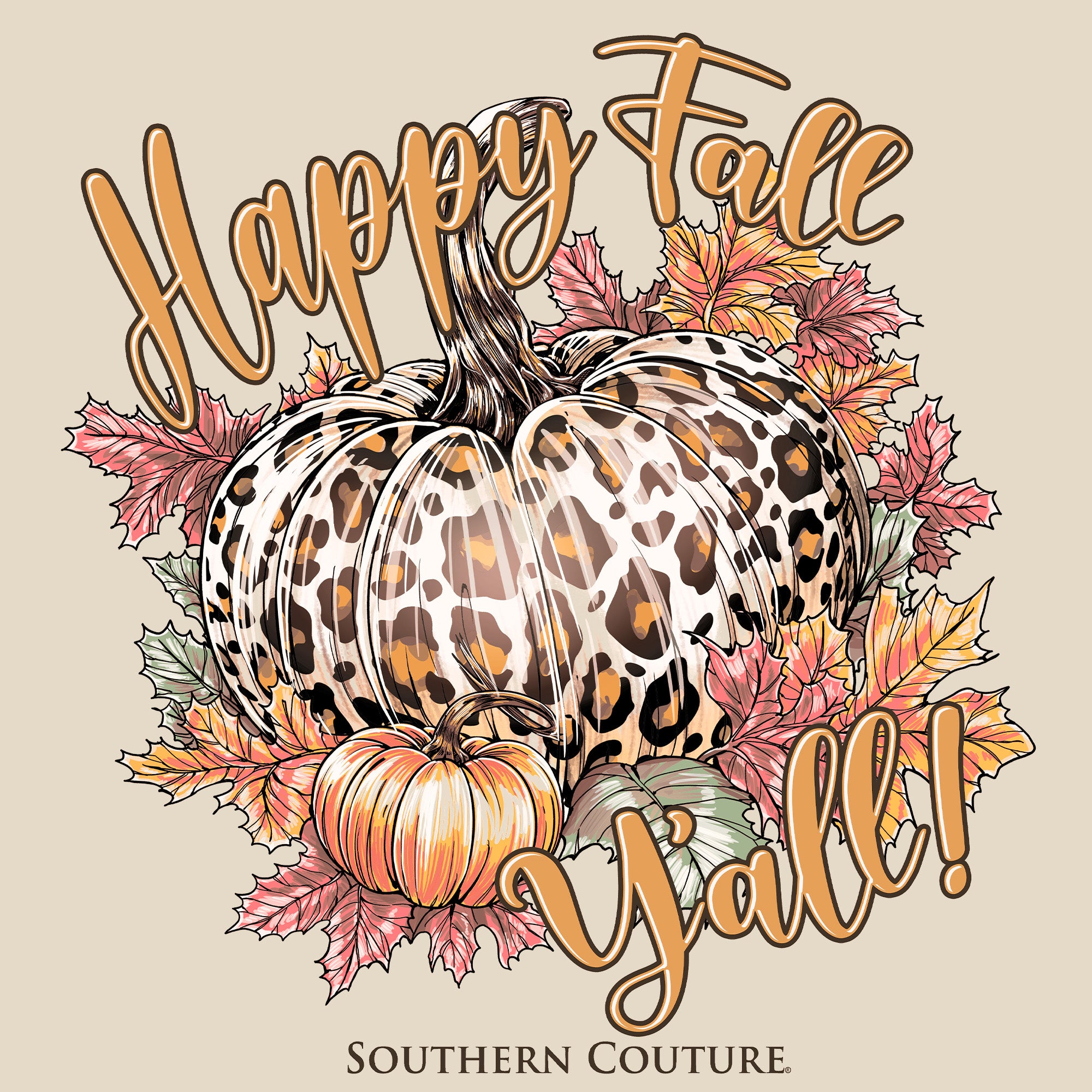 SC Classic Happy Fall Yall on LS - Natural Display