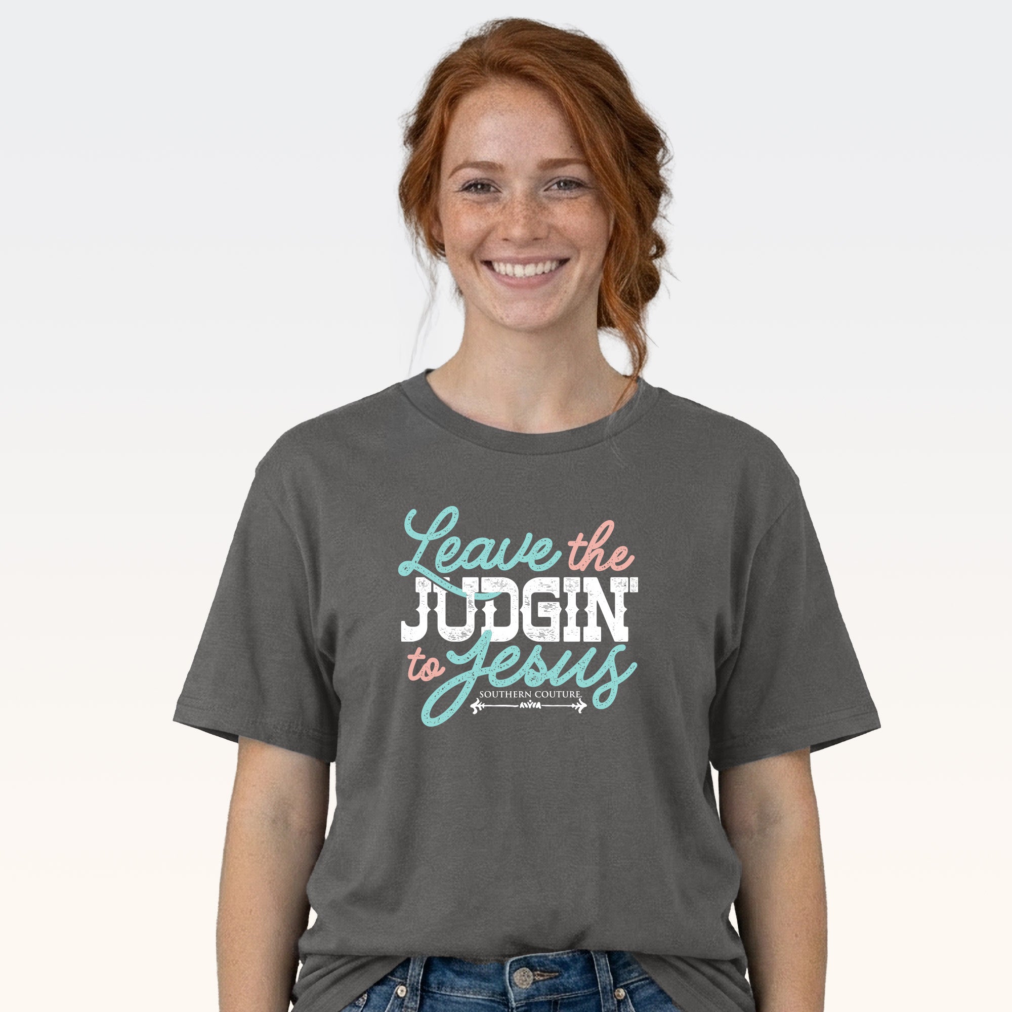 SC Soft Judgin' to Jesus front print-Charcoal-Smal