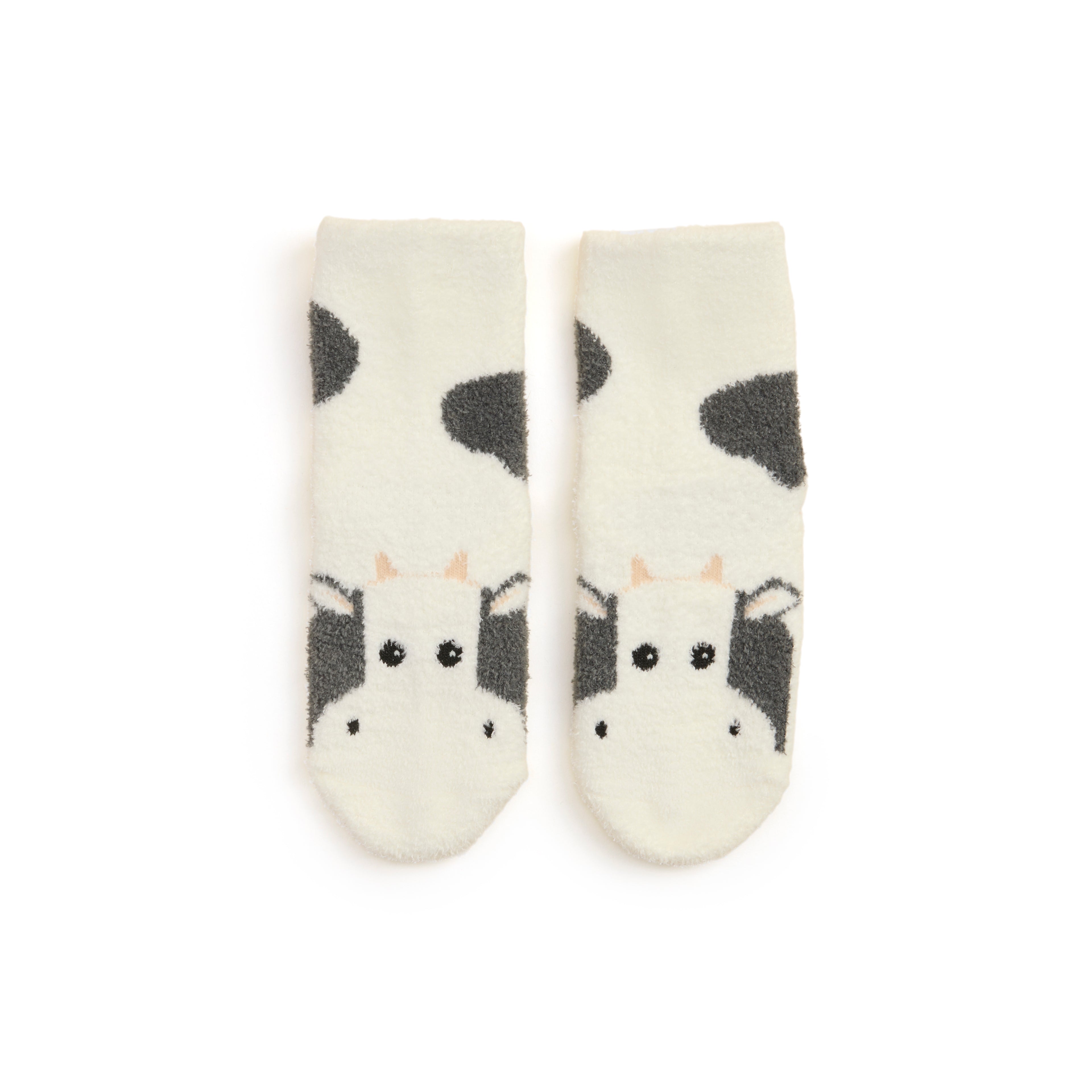 Black and White Cow Crew Warmies® Sock Set Medium
