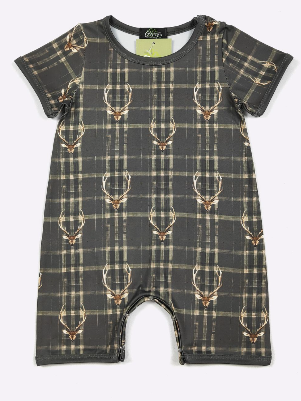Tartan Buck Boy Romper
