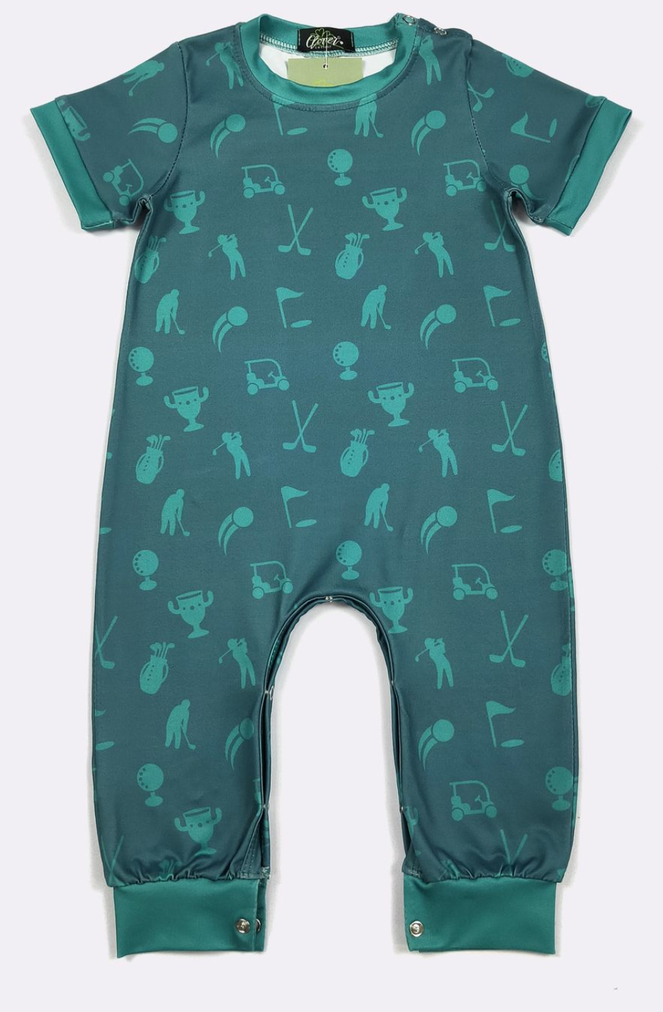 Teal Tee Boy Romper