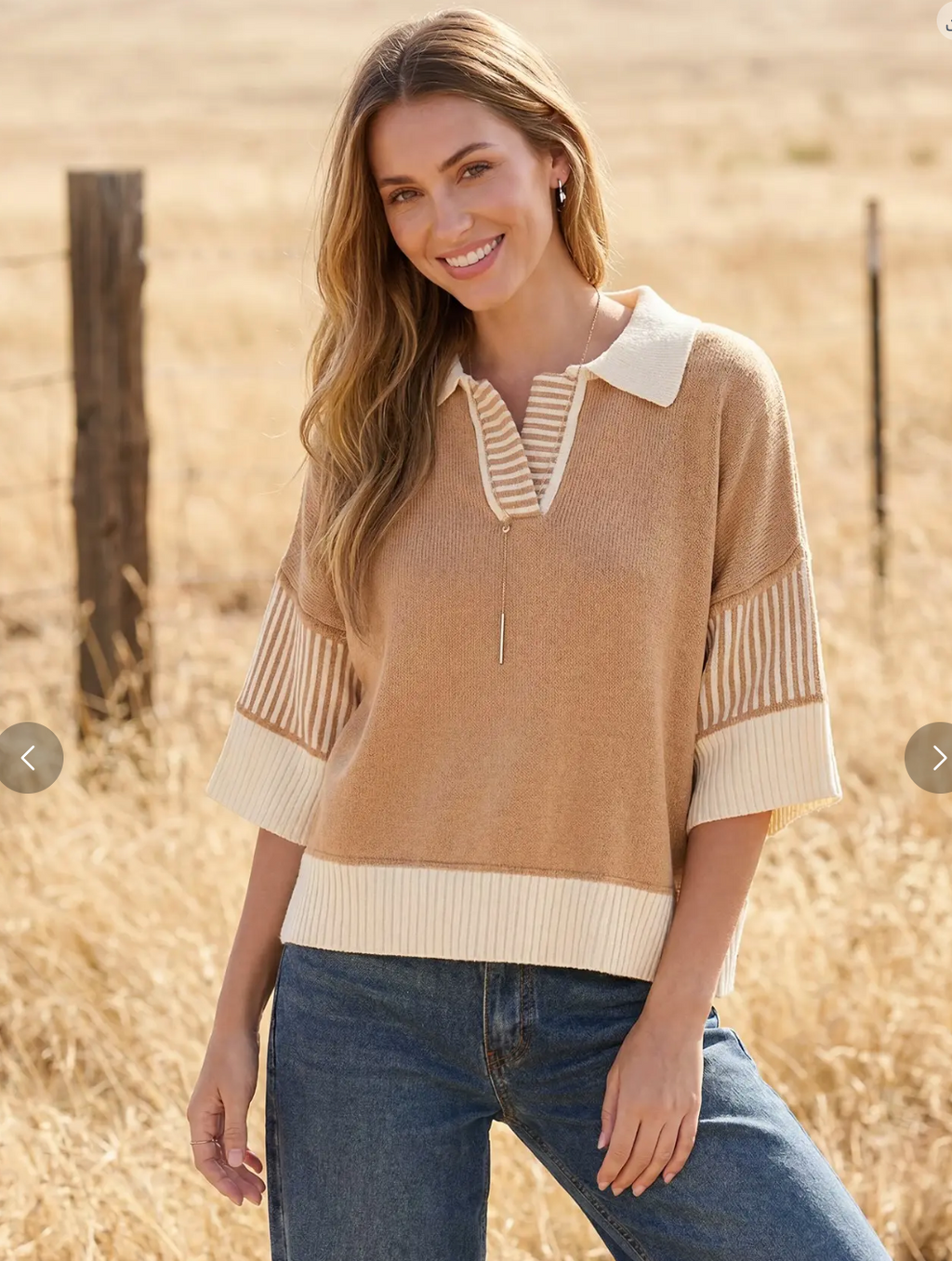 Half Sleeve Sweater Top