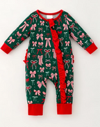Pink & Red Bow Romper