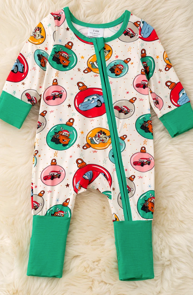 Bamboo Car Character Romper