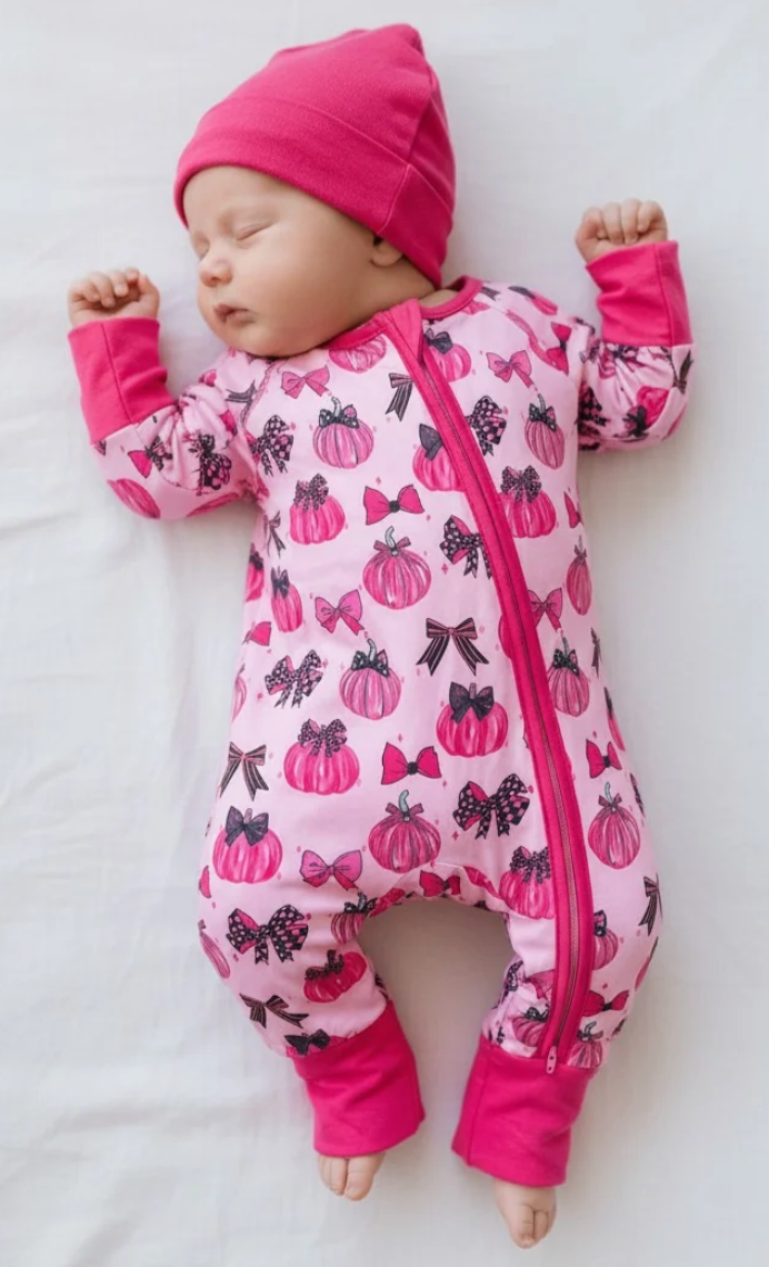 Pumpkin Printed Romper