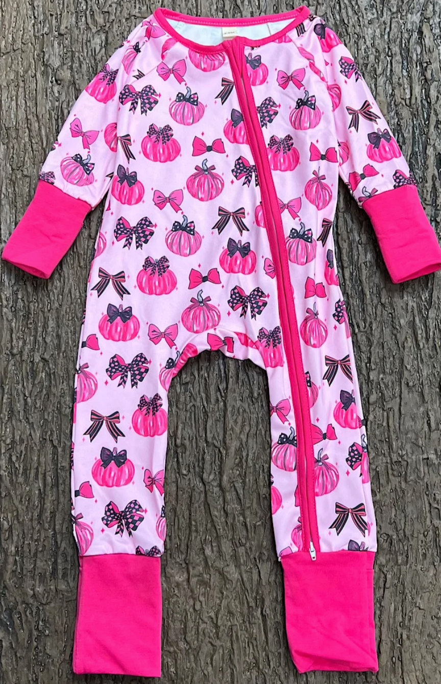 Pumpkin Printed Romper