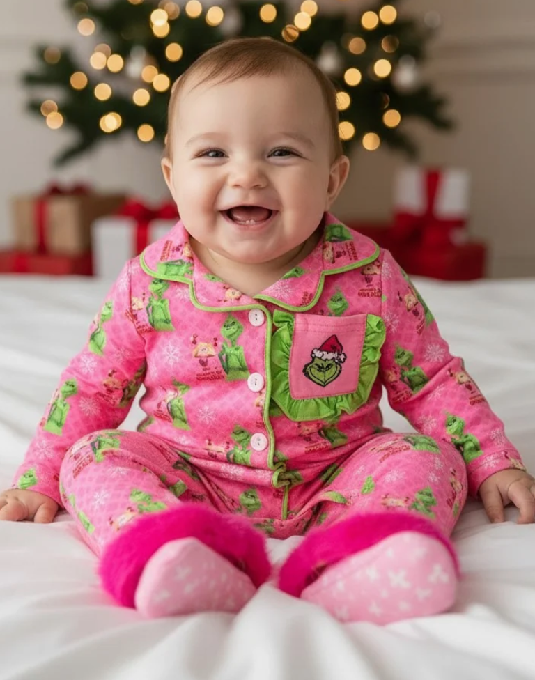Pink Grinch Bodysuit