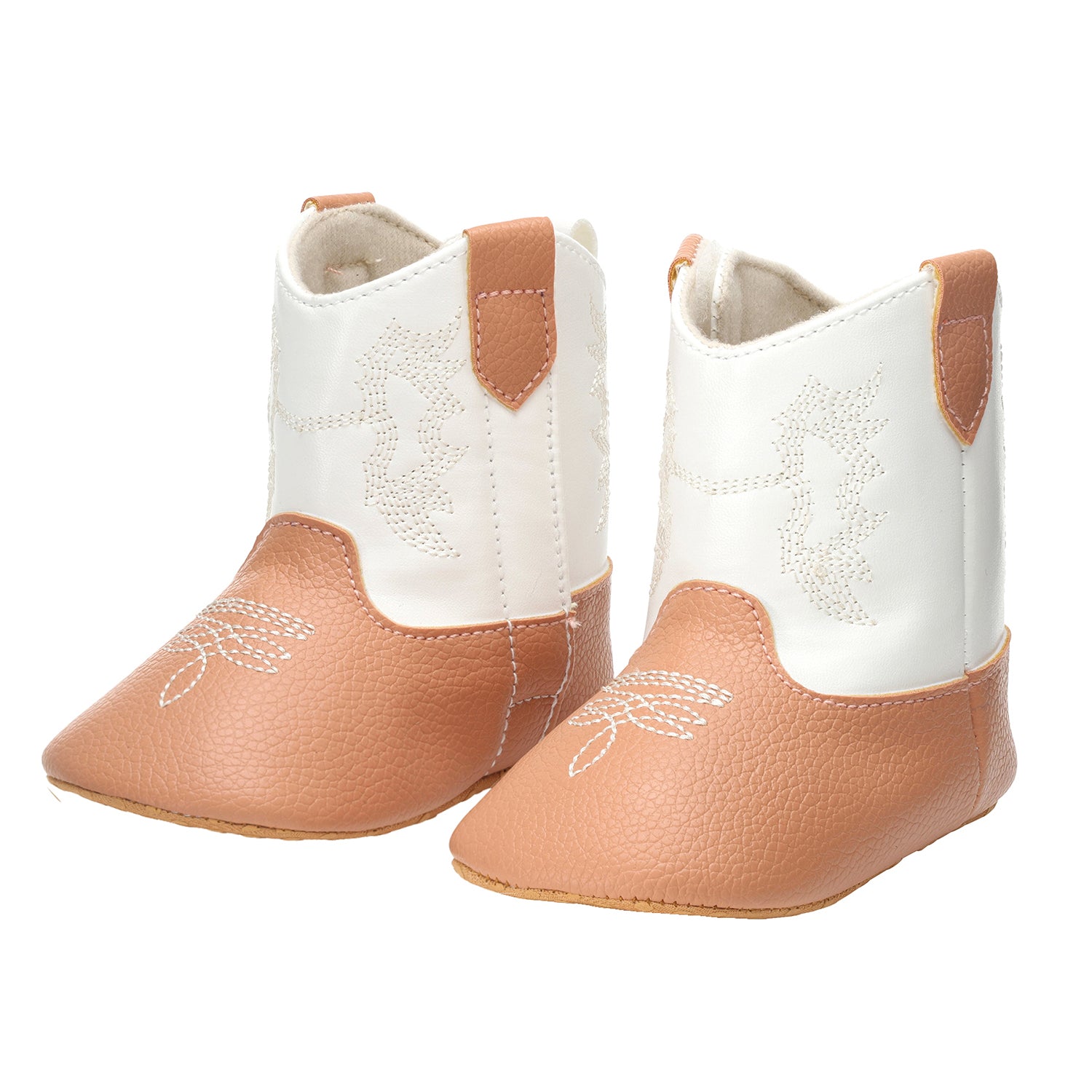 Cowboy Boots - White/Tan