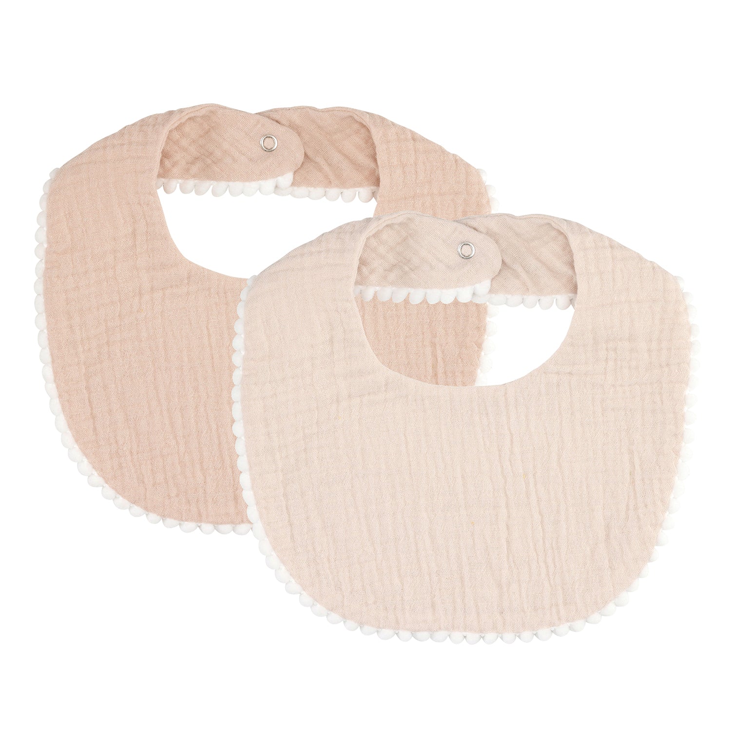 Scallop Trim Bibs-2pk