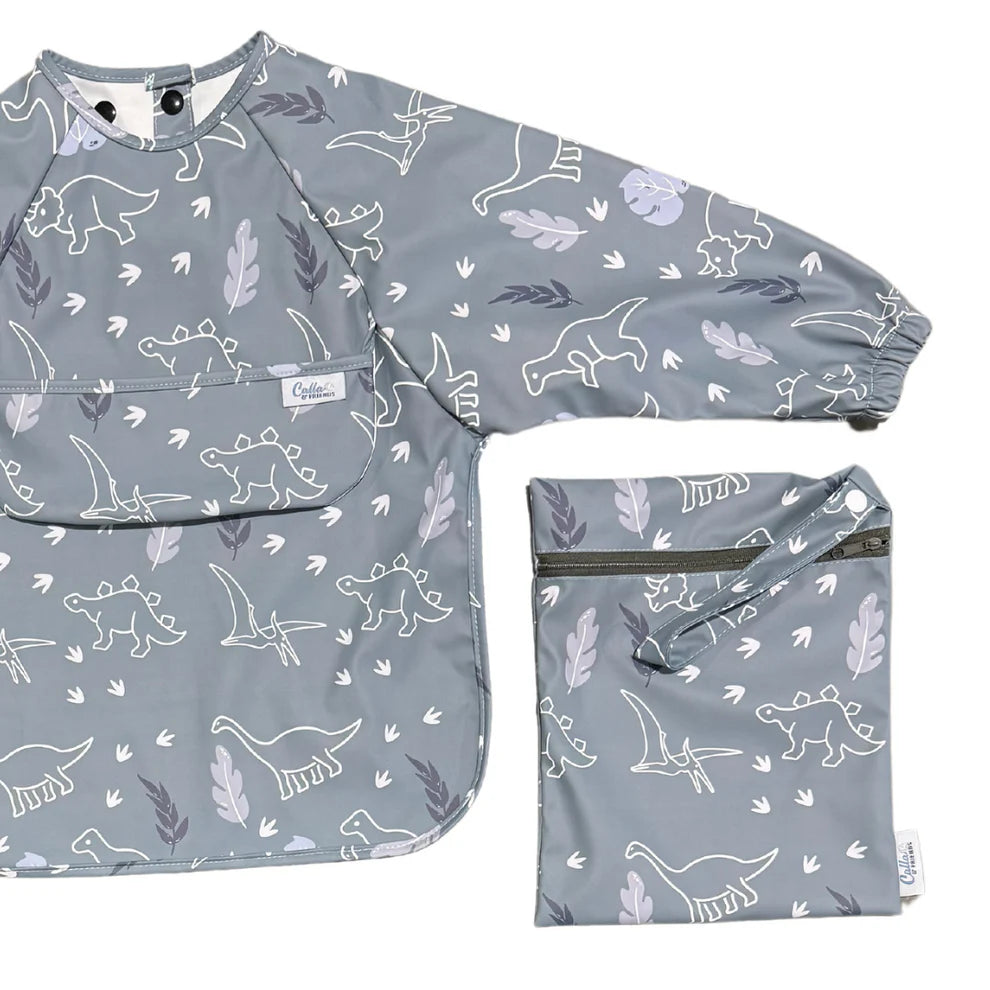 The Grayson Long Sleeve Bib - Dino