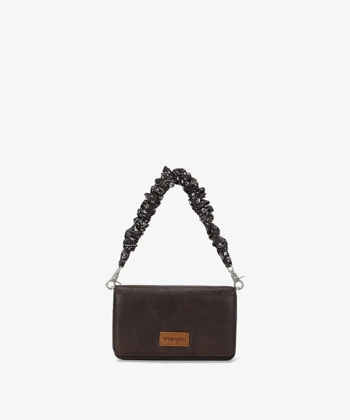 Wrangler Scrunchie Strap Flap Crossbody Bag