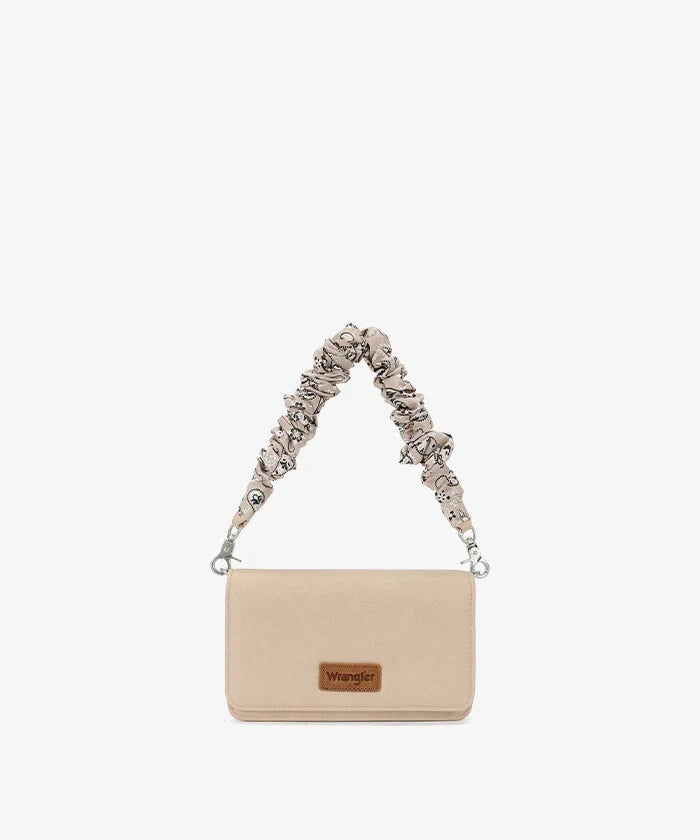 Wrangler Scrunchie Strap Flap Crossbody Bag