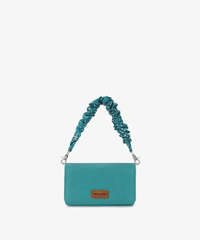 Wrangler Scrunchie Strap Flap Crossbody Bag