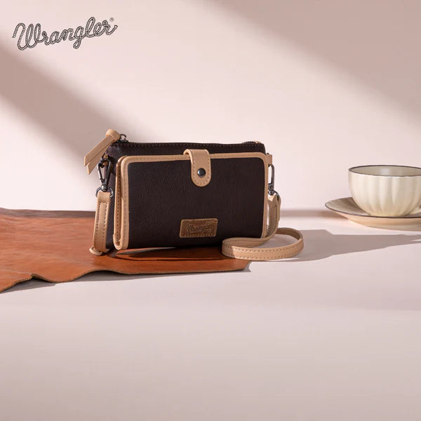 Wrangler Crossbody Wallet Cardholder - Coffee