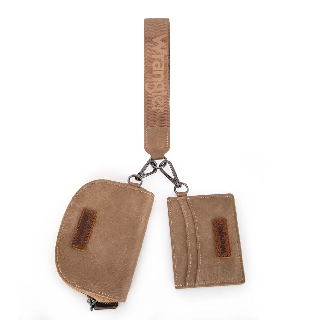 Wrangler Dual Pouch Wristlet Credit Card Holder Wallet