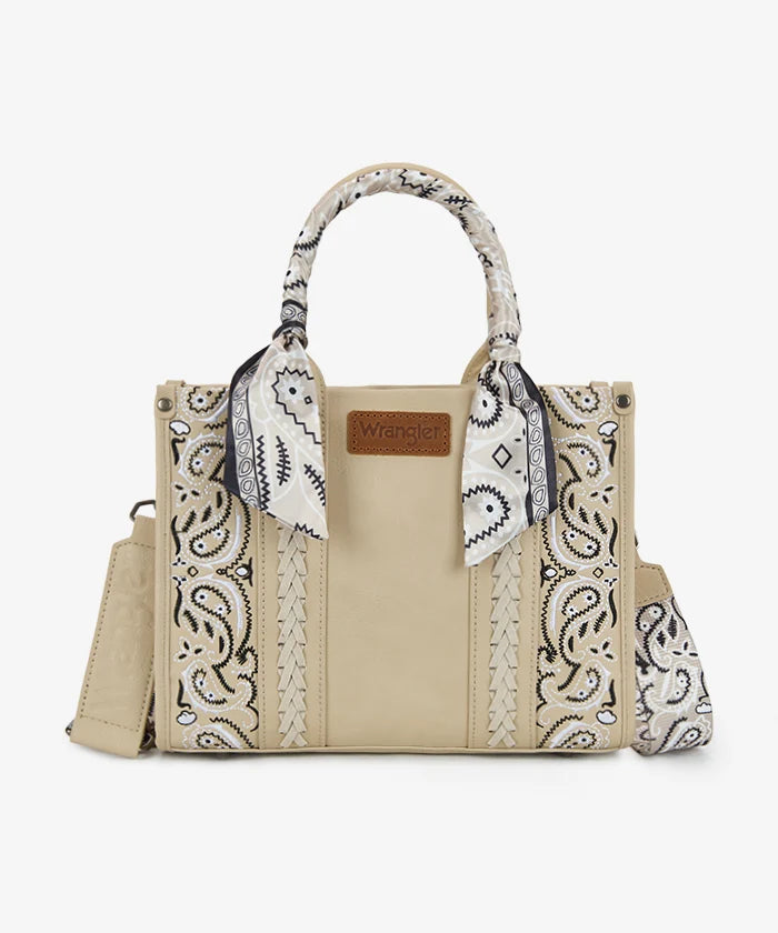 Wrangler Braided Paisley Bandana Tote Bag
