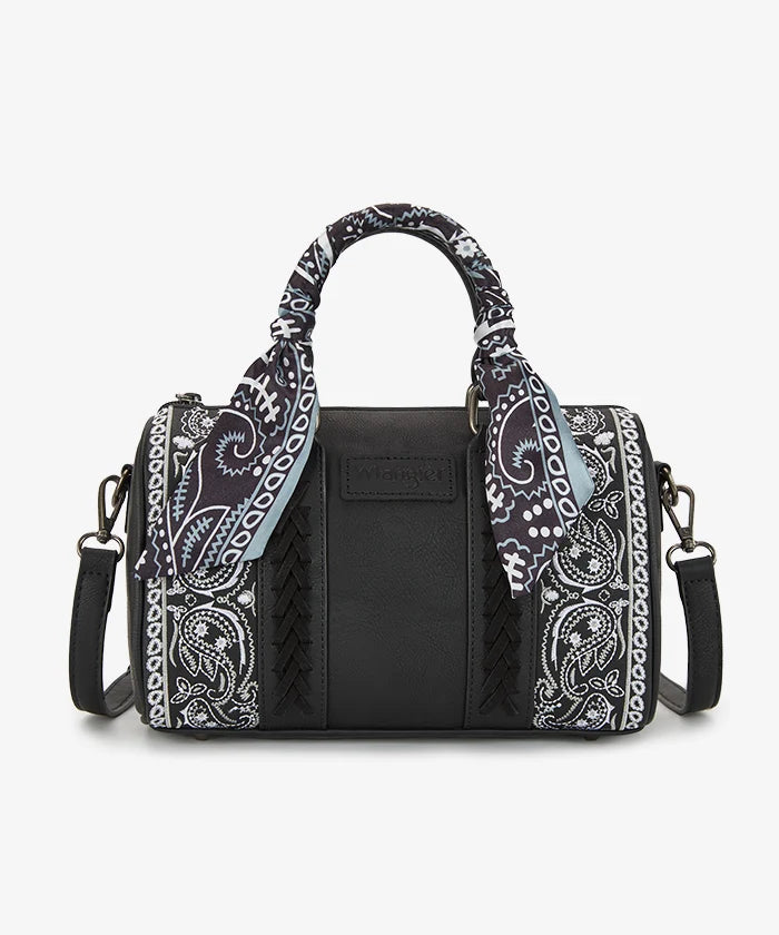 Wrangler Braided Paisley Bandana Boston Bag