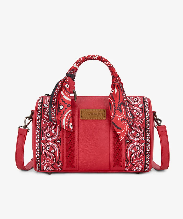 Wrangler Braided Paisley Bandana Boston Bag