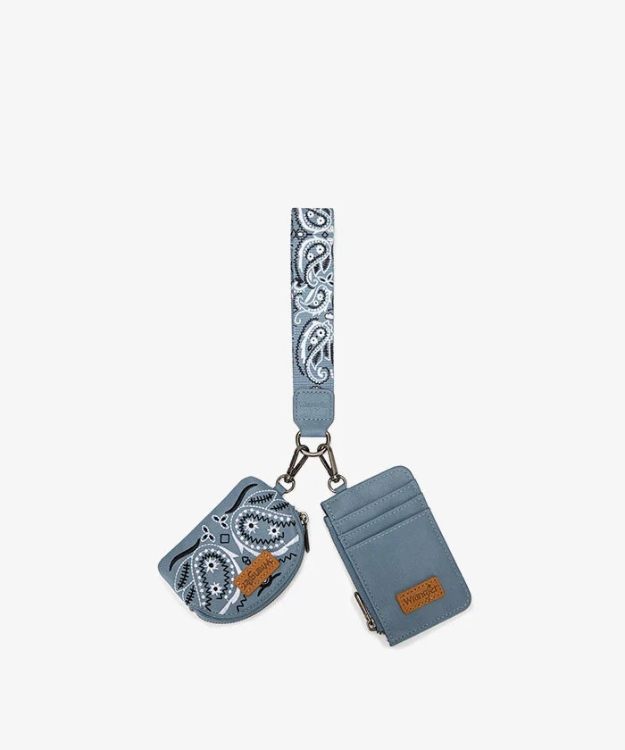 Wrangler Paisley RFID Blocking Card Coin Pouch Set