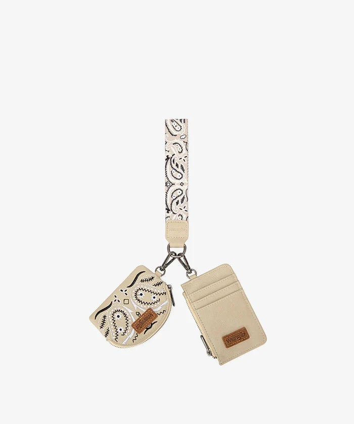 Wrangler Paisley RFID Blocking Card Coin Pouch Set