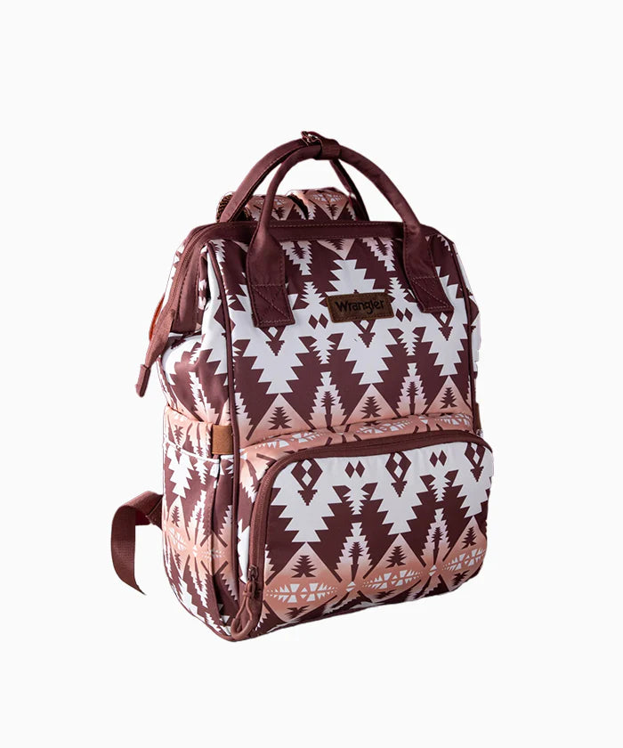 Wrangler Allover Aztec Dual Sided Print Diper Bag