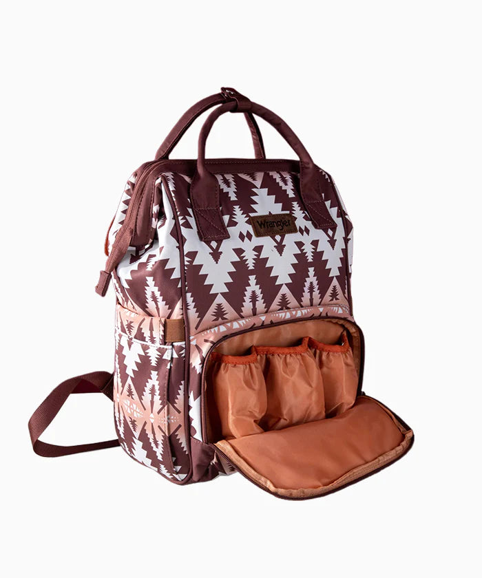 Wrangler Allover Aztec Dual Sided Print Diper Bag