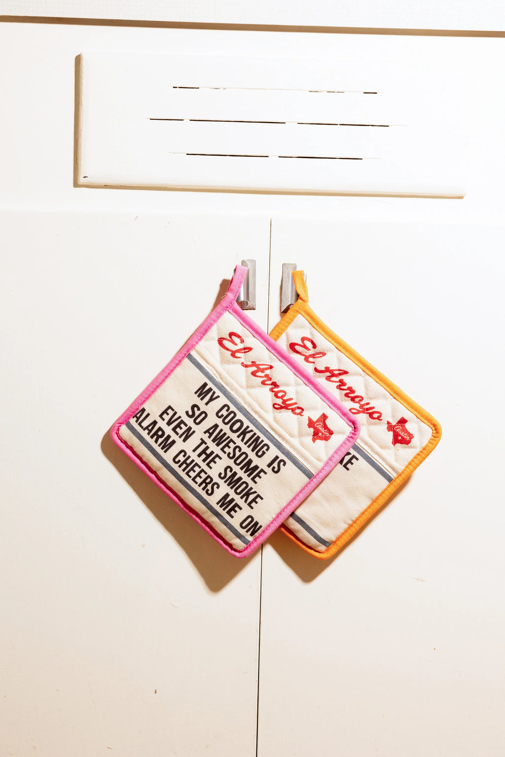 Marquee Pot Holders (Set of 2) - Smoke Alarm