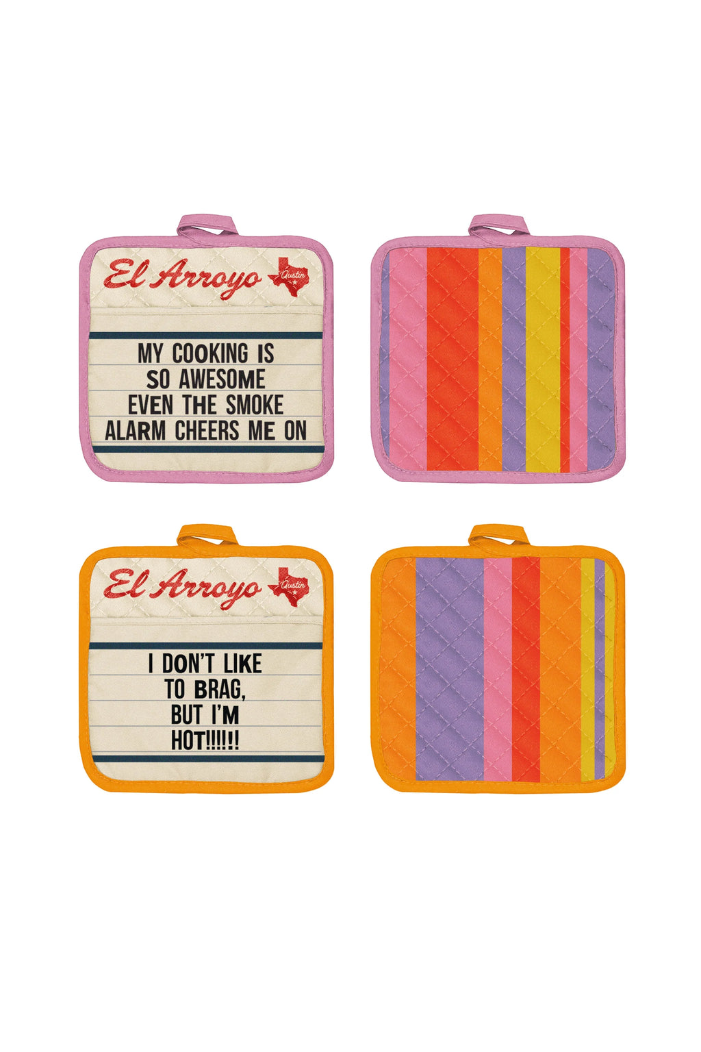 Marquee Pot Holders (Set of 2) - Smoke Alarm